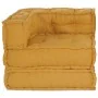 Puf modular de tela amarillo 70x70x54 de , Cojines para sillas y sofás - Ref: Foro24-4019037, Precio: 145,70 €, Descuento: %