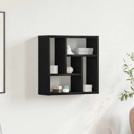 Estante de pared de madera ingeniería roble negro 45x16x45 cm de , Estantes y estanterías - Ref: Foro24-862511, Precio: 32,28...