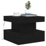 Mesa de centro con luces LED roble negro 50x50x40 cm de , Mesas de centro - Ref: Foro24-862255, Precio: 69,82 €, Descuento: %