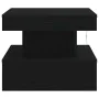 Mesa de centro con luces LED roble negro 50x50x40 cm de , Mesas de centro - Ref: Foro24-862255, Precio: 69,82 €, Descuento: %