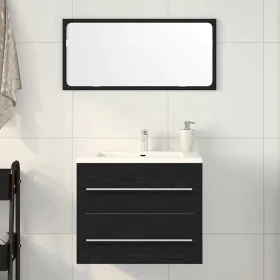 Mueble de baño para lavabo de roble negro 60x38,5x48 cm de , Muebles de baño - Ref: Foro24-862028, Precio: 68,62 €, Descuento: %