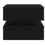 Mesa de centro con luces LED roble negro 50x50x40 cm by , Coffee table - Ref: Foro24-862257, Price: 81,29 €, Discount: %