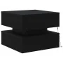 Mesa de centro con luces LED roble negro 50x50x40 cm by , Coffee table - Ref: Foro24-862257, Price: 81,29 €, Discount: %