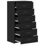 Aparador con 6 cajones roble negro 50x34x96cm madera ingeniería de , Aparadores - Ref: Foro24-862442, Precio: 122,71 €, Descu...