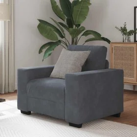 Sillón de terciopelo gris oscuro 60 cm de , Sofás - Ref: Foro24-4105099, Precio: 172,16 €, Descuento: %