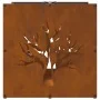Leñero 40x40x40 cm Acero oxidado de , Bolsas y soportes de leña - Ref: Foro24-864248, Precio: 46,20 €, Descuento: %