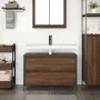 Mueble de baño con lavabo y cajones roble marrón 90x34,5x60 cm de , Tocadores de baño - Ref: Foro24-861881, Precio: 79,05 €, ...