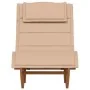 Tumbona mecedora con cojín de madera maciza de acacia de , Tumbonas - Ref: Foro24-4103884, Precio: 137,89 €, Descuento: %