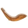 Tumbona mecedora con cojín de madera maciza de acacia de , Tumbonas - Ref: Foro24-4103884, Precio: 137,89 €, Descuento: %