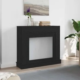 VidaXL Marco para chimenea madera ingeniería roble negro 100x30x87,5cm de , Accesorios para hornos de leña y chimeneas - Ref:...