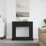 VidaXL Marco para chimenea madera ingeniería roble negro 100x30x87,5cm de , Accesorios para hornos de leña y chimeneas - Ref:...