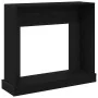 VidaXL Marco para chimenea madera ingeniería roble negro 100x30x87,5cm de , Accesorios para hornos de leña y chimeneas - Ref:...