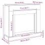 VidaXL Marco para chimenea madera ingeniería roble negro 100x30x87,5cm de , Accesorios para hornos de leña y chimeneas - Ref:...