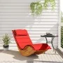 Tumbona mecedora con cojín de madera maciza de acacia by , Loungers - Ref: Foro24-4103886, Price: 149,04 €, Discount: %
