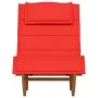 Tumbona mecedora con cojín de madera maciza de acacia by , Loungers - Ref: Foro24-4103886, Price: 149,04 €, Discount: %