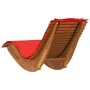 Tumbona mecedora con cojín de madera maciza de acacia by , Loungers - Ref: Foro24-4103886, Price: 149,04 €, Discount: %