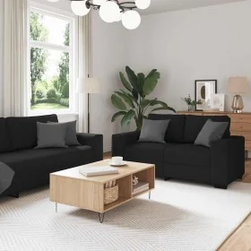 Conjunto de sofá de 3 piezas con cojines de tela negra de , Sofás - Ref: Foro24-3324651, Precio: 618,89 €, Descuento: %