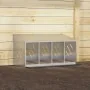 Nido para gallinas con 4 compartimentos plateado galvanizado de , Jaulas y habitáculos para animales pequeños - Ref: Foro24-8...