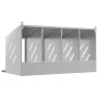 Nido para gallinas con 4 compartimentos plateado galvanizado de , Jaulas y habitáculos para animales pequeños - Ref: Foro24-8...