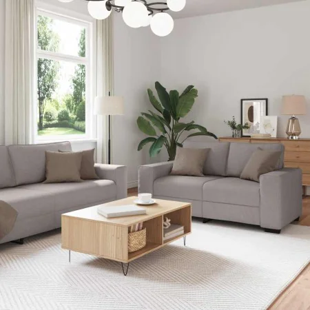 Juego de sofás con cojines 2 piezas tela gris taupe de , Sofás - Ref: Foro24-3324737, Precio: 466,16 €, Descuento: %