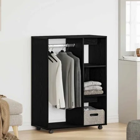 Armario de madera de roble negro 80x40x110 cm de , Armarios roperos - Ref: Foro24-862068, Precio: 86,21 €, Descuento: %