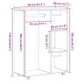 Armario de madera de roble negro 80x40x110 cm de , Armarios roperos - Ref: Foro24-862068, Precio: 86,21 €, Descuento: %