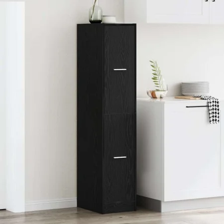 Boticario de madera de roble negro 30x41x144,5 cm de , Taquillas y armarios de almacenamiento - Ref: Foro24-862054, Precio: 1...