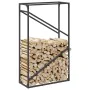 Leñero negro 60x25x100 cm Acero laminado en frío de , Bolsas y soportes de leña - Ref: Foro24-864327, Precio: 41,65 €, Descue...