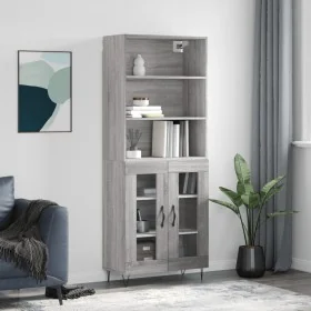 Aparador alto madera contrachapada gris sonoma 69,5x34x180 cm von , Sideboards - Ref: Foro24-3189315, Preis: 137,07 €, Rabatt: %