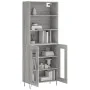 Aparador alto madera contrachapada gris sonoma 69,5x34x180 cm by , Sideboards - Ref: Foro24-3189315, Price: 137,07 €, Discoun...