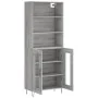 Aparador alto madera contrachapada gris sonoma 69,5x34x180 cm by , Sideboards - Ref: Foro24-3189315, Price: 137,07 €, Discoun...