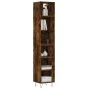 Aparador alto contrachapada roble ahumado 34,5x32,5x180 cm de , Aparadores - Ref: Foro24-3189826, Precio: 77,84 €, Descuento: %