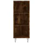 Aparador alto contrachapada roble ahumado 34,5x32,5x180 cm de , Aparadores - Ref: Foro24-3189826, Precio: 77,84 €, Descuento: %