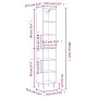 Aparador alto contrachapada roble ahumado 34,5x32,5x180 cm de , Aparadores - Ref: Foro24-3189826, Precio: 77,84 €, Descuento: %