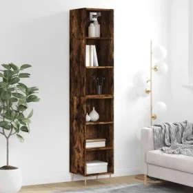 Aparador alto contrachapada roble ahumado 34,5x32,5x180 cm von , Sideboards - Ref: Foro24-3189818, Preis: 75,09 €, Rabatt: %