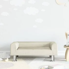 Sofá para niños de terciopelo crema 70x45x26,5 cm de , Mobiliario para bebés y niños pequeños - Ref: Foro24-3196335, Precio: ...