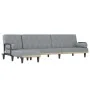 Sofá cama en forma de L tela gris claro 260x140x70 cm de , Sofás - Ref: Foro24-3157272, Precio: 394,24 €, Descuento: %