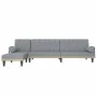 Sofá cama en forma de L tela gris claro 260x140x70 cm de , Sofás - Ref: Foro24-3157272, Precio: 394,24 €, Descuento: %