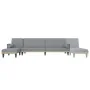 Sofá cama en forma de L tela gris claro 260x140x70 cm de , Sofás - Ref: Foro24-3157272, Precio: 394,24 €, Descuento: %
