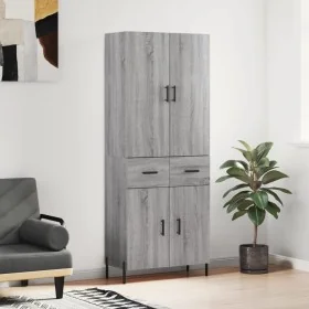 Aparador alto madera contrachapada gris sonoma 69,5x34x180 cm von , Sideboards - Ref: Foro24-3198159, Preis: 170,57 €, Rabatt: %