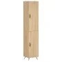 Aparador de madera contrachapada roble Sonoma 34,5x34x180 cm de , Aparadores - Ref: Foro24-3198764, Precio: 101,18 €, Descuen...
