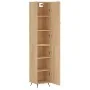 Aparador de madera contrachapada roble Sonoma 34,5x34x180 cm de , Aparadores - Ref: Foro24-3198764, Precio: 101,18 €, Descuen...