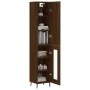 Aparador alto madera contrachapada roble marrón 34,5x34x180 cm by , Sideboards - Ref: Foro24-3199064, Price: 111,84 €, Discou...