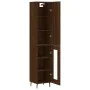 Aparador alto madera contrachapada roble marrón 34,5x34x180 cm by , Sideboards - Ref: Foro24-3199064, Price: 111,84 €, Discou...