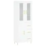 Aparador alto madera contrachapada blanco 69,5x34x180 cm by , Sideboards - Ref: Foro24-3198457, Price: 182,30 €, Discount: %