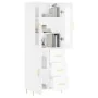Aparador alto madera contrachapada blanco 69,5x34x180 cm by , Sideboards - Ref: Foro24-3198457, Price: 182,30 €, Discount: %