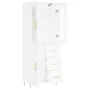 Aparador alto madera contrachapada blanco 69,5x34x180 cm by , Sideboards - Ref: Foro24-3198457, Price: 182,30 €, Discount: %