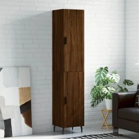 Aparador alto madera contrachapada roble marrón 34,5x34x180 cm de , Aparadores - Ref: Foro24-3198808, Precio: 127,38 €, Descu...