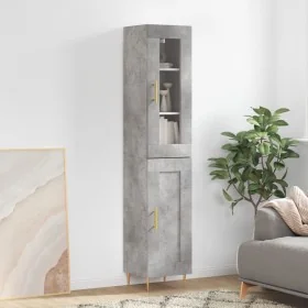 Aparador de madera contrachapada gris hormigón 34,5x34x180 cm von , Sideboards - Ref: Foro24-3199485, Preis: 99,40 €, Rabatt: %