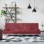 Sofá cama con portavasos cuero sintético rojo tinto de , Sofás - Ref: Foro24-351930, Precio: 298,29 €, Descuento: %